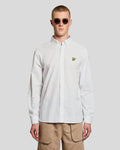 Lyle & Scott Mens Linen Blend Oxford Shirt | White