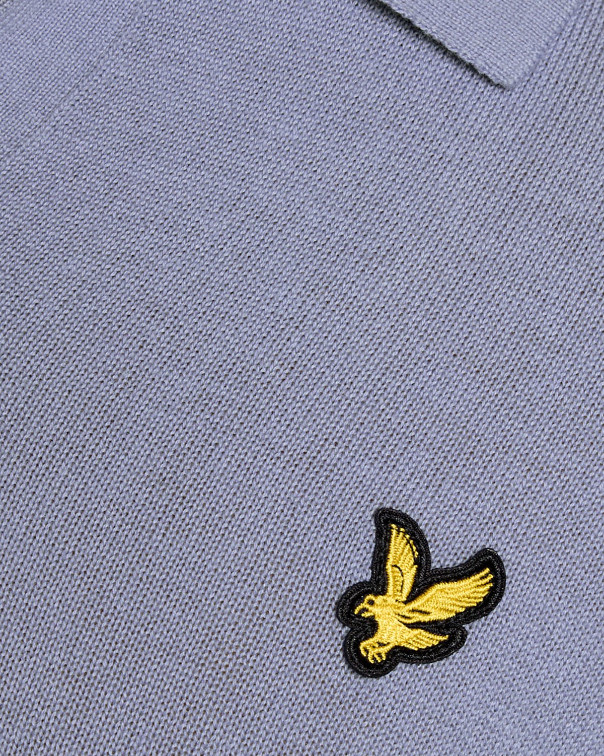 Lyle & Scott Mens Cotton Polo-Collar Jumper | Bubble Blue