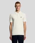 Lyle & Scott Mens Fine Cotton Slub Polo Shirt | Ice Cream