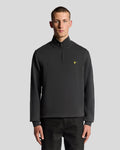 Lyle & Scott Mens Cotton Loopback Quarter Zip Sweatshirt | Gunmetal
