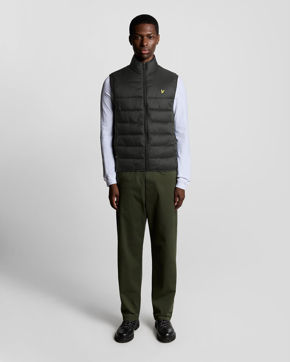 Lyle & Scott Mens Wadded Gilet | Jet Black