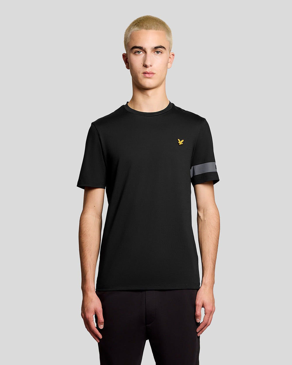 Lyle & Scott Mens Sports Sleeve Detail T-Shirt | Jet Black