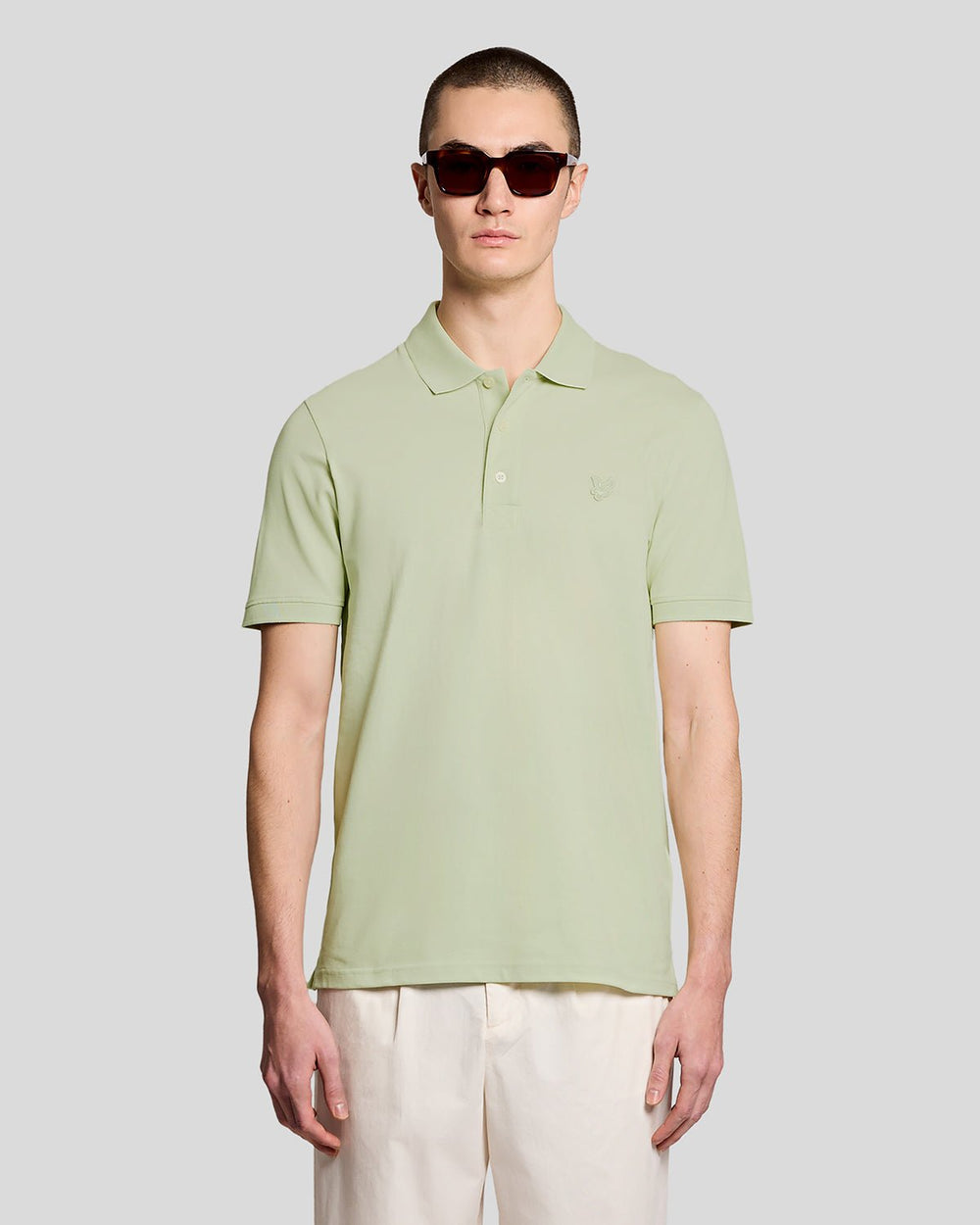 Lyle & Scott Mens Superfine Cotton Polo Shirt | Tender Greens