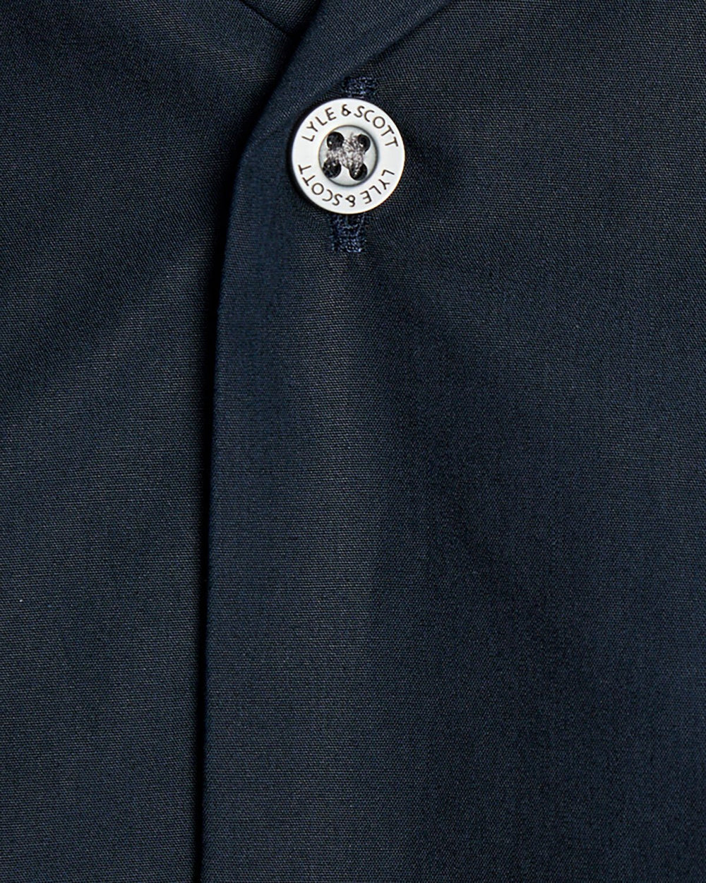 Lyle & Scott Mens Revere Collar Poplin Shirt | Carbon