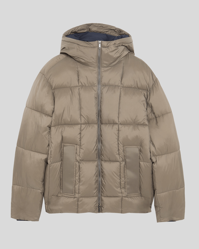 Lyle & Scott Mens Square Cocoon Puffer Jacket | Falcon