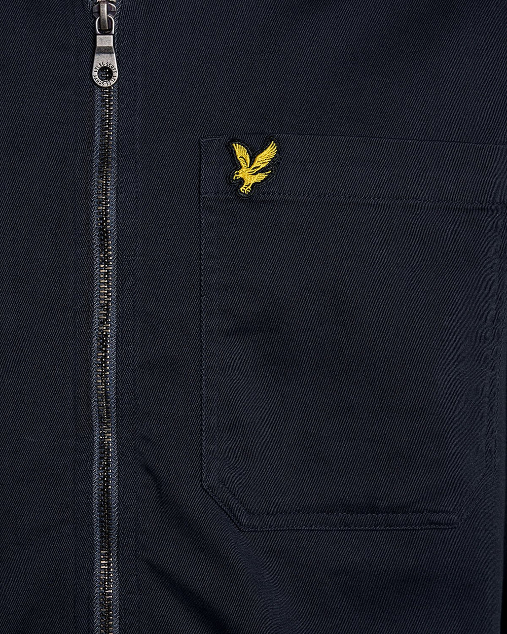 Lyle & Scott Mens Lightweight Enzyme Wash Overshirt | Dark Navy