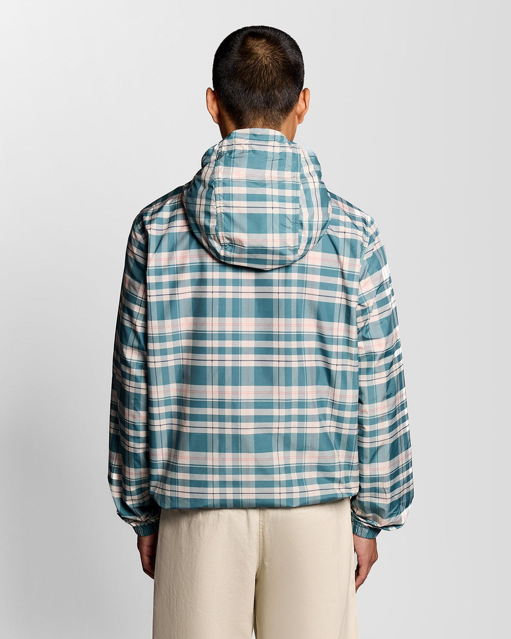 Lyle & Scott Mens Tartan Lightweight Hooded Jacket | Everglade
