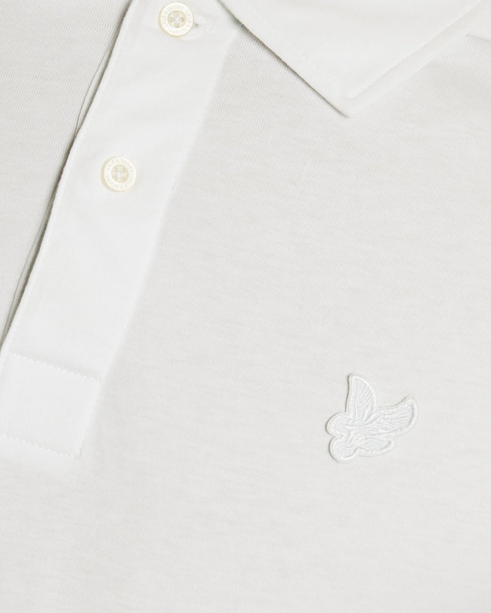 Lyle & Scott Mens Pintuck Cuff Polo Shirt | White