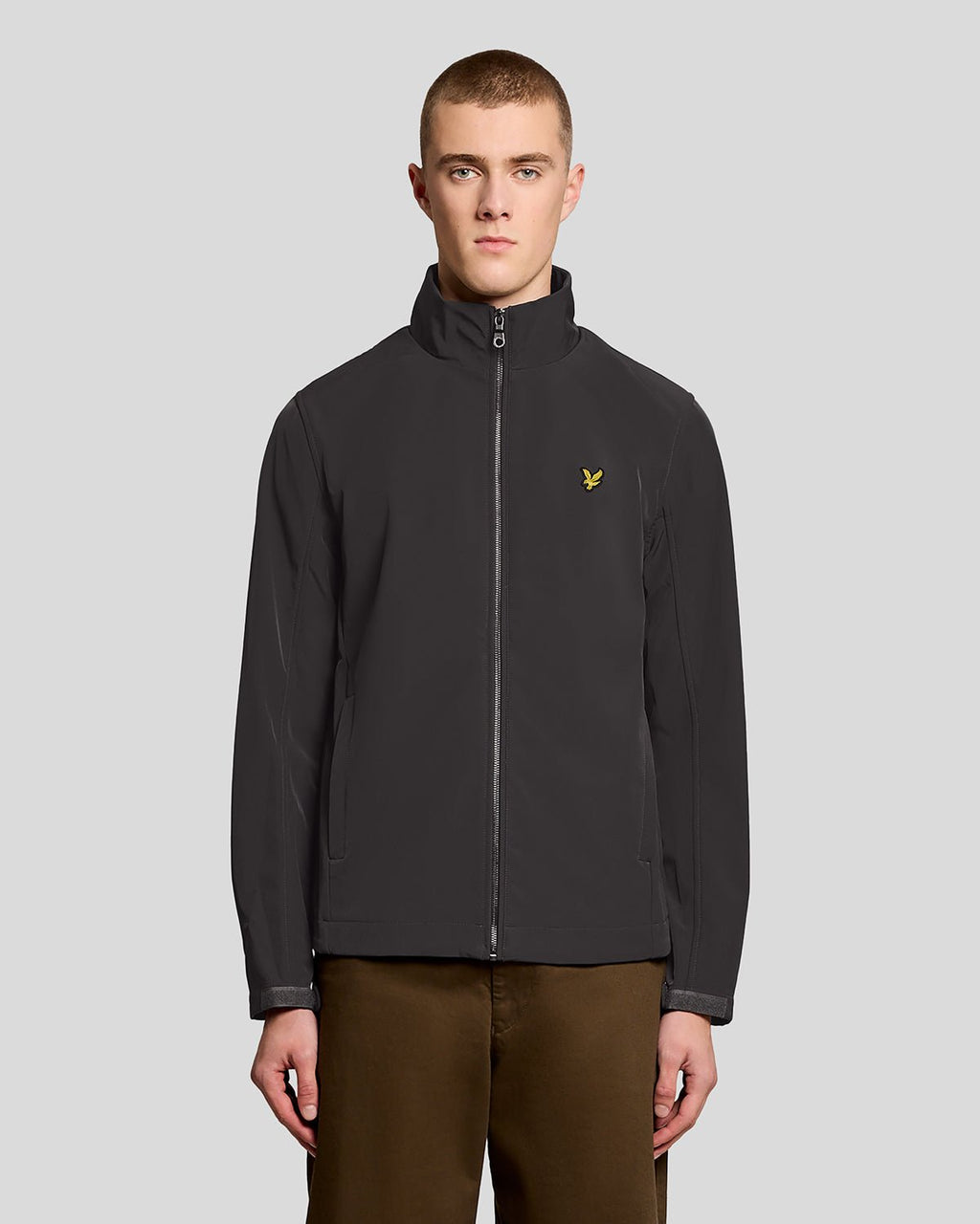 Lyle & Scott Mens Mesh-Back Softshell Jacket | Gunmetal