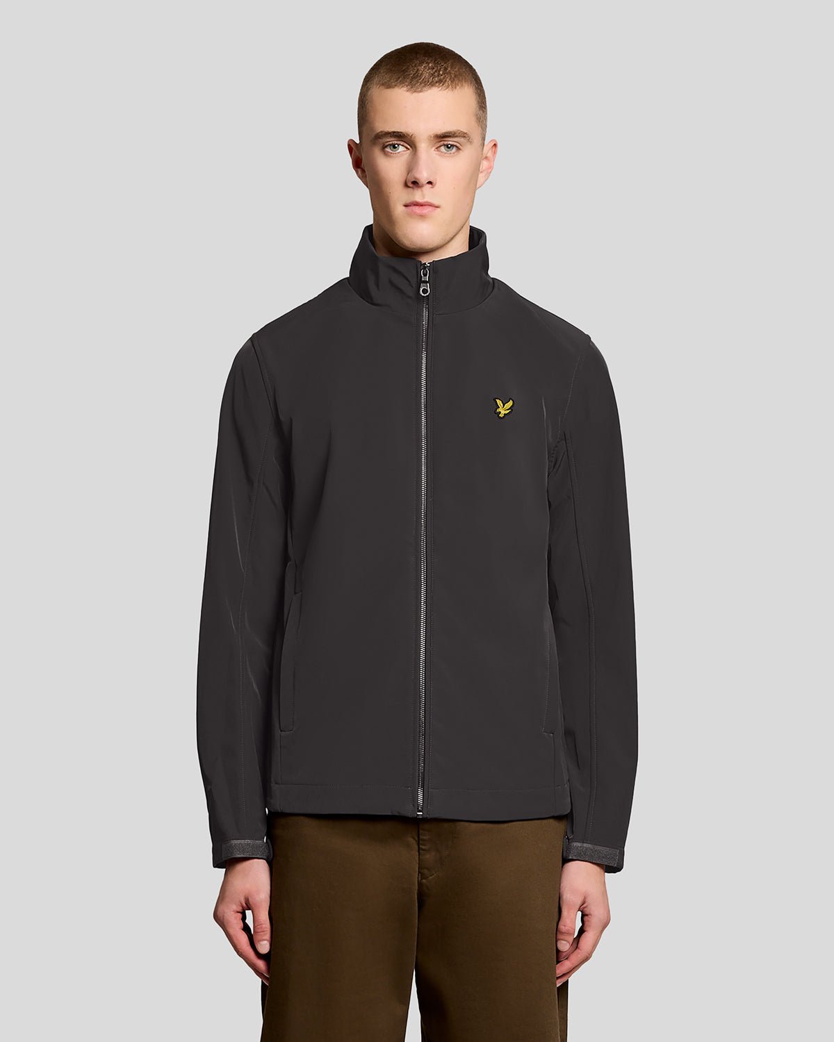 Lyle & Scott Mens Mesh-Back Softshell Jacket | Gunmetal