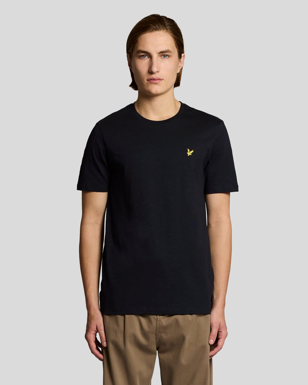 Lyle & Scott Mens Fine Cotton Slub T-Shirt | Jet Black
