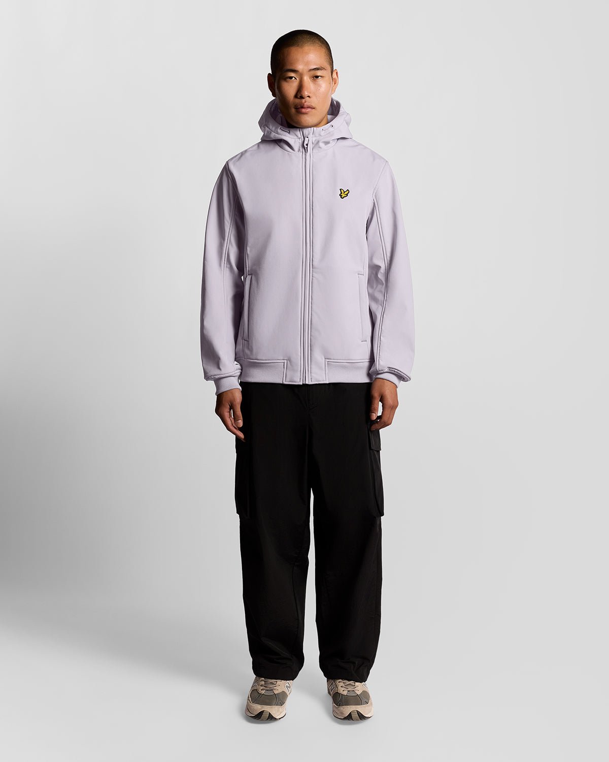 Lyle & Scott Mens Fleece Lined Softshell Jacket | Ash Lilac