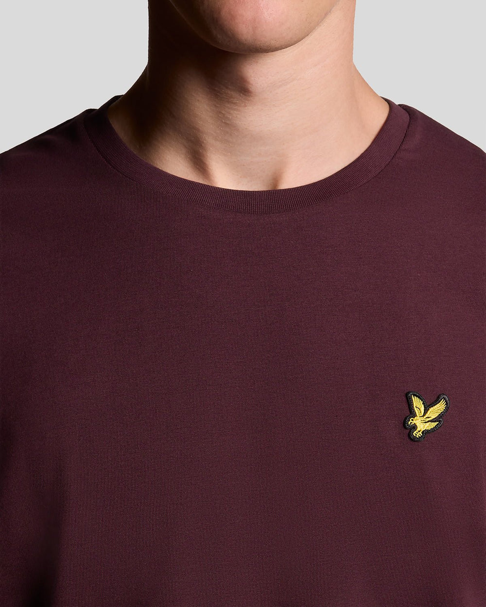 Lyle & Scott Mens Cotton Crew Neck T-Shirt | Burgundy