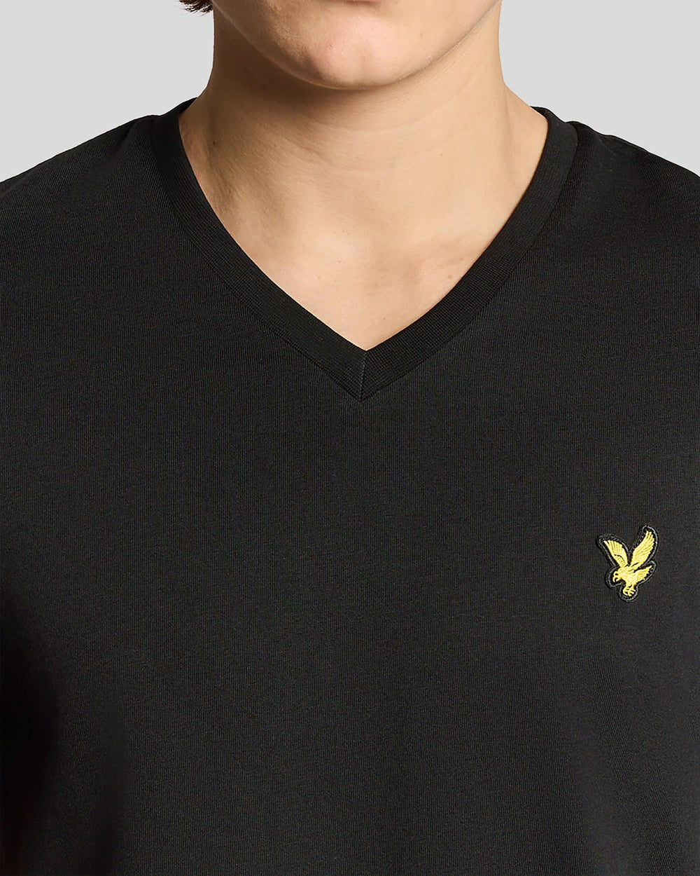 Lyle & Scott Mens Cotton V-Neck T-Shirt | Jet Black