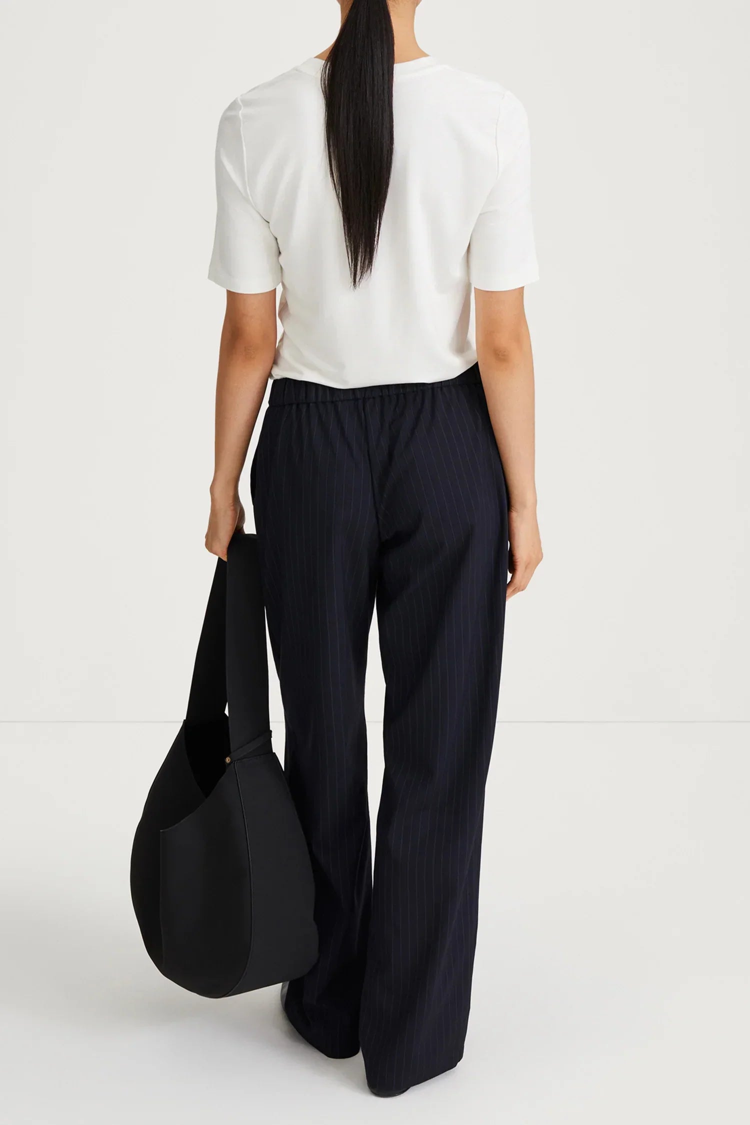 StyleIn Belicia Trousers in Navy Pinstripe