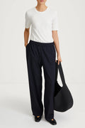 StyleIn Belicia Trousers in Navy Pinstripe