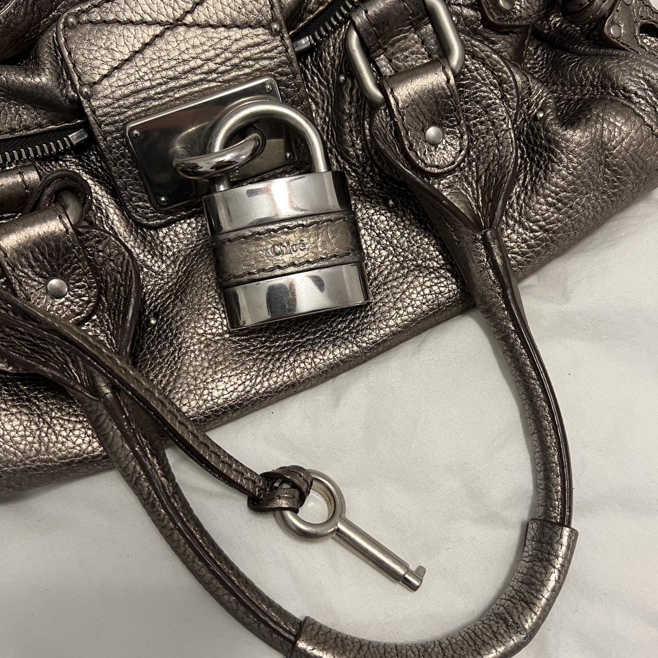 PreOwned VINTAGE METALLIC SILVER CHLOE PADDINGTON