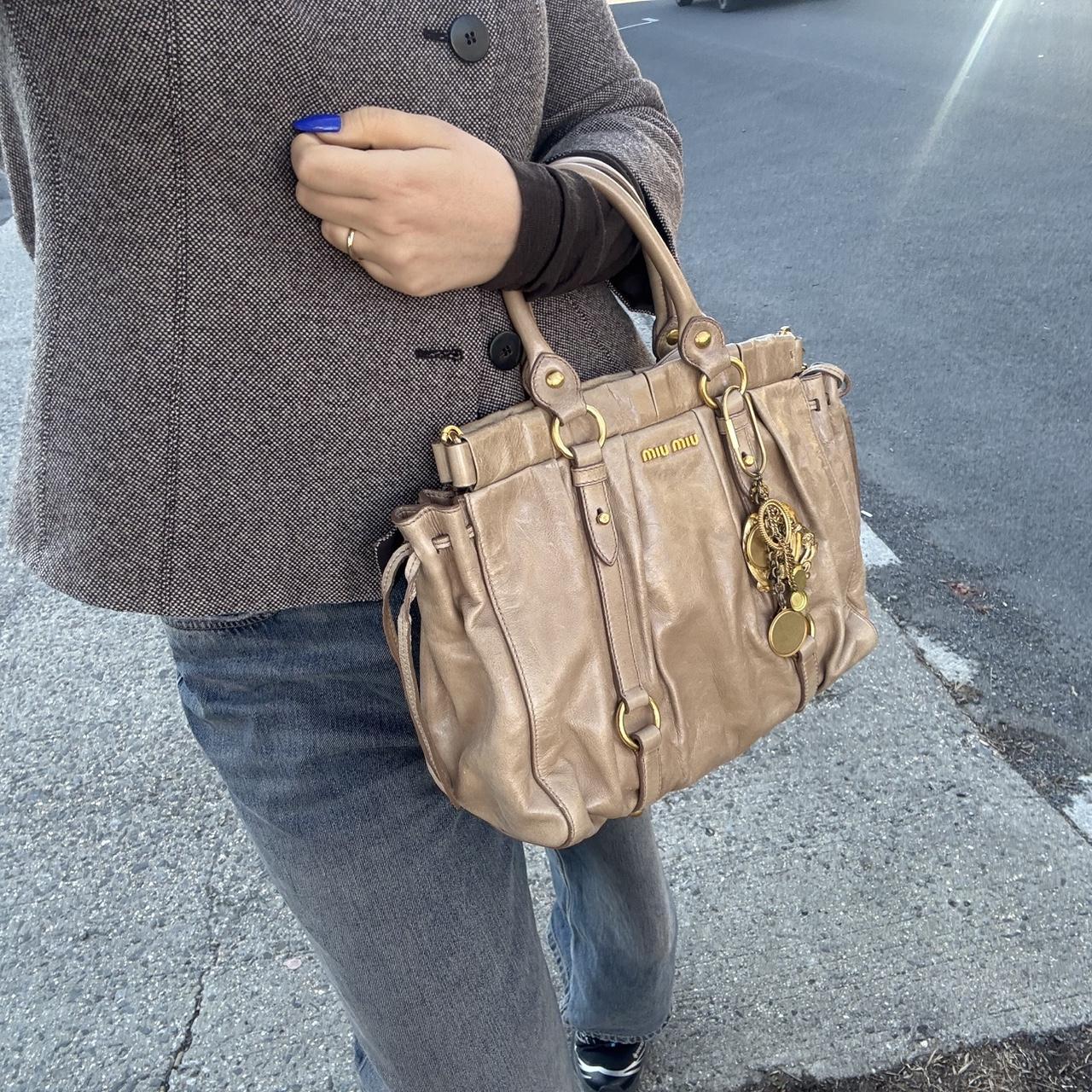 PreOwned Miu Miu Vitello leather two way bag