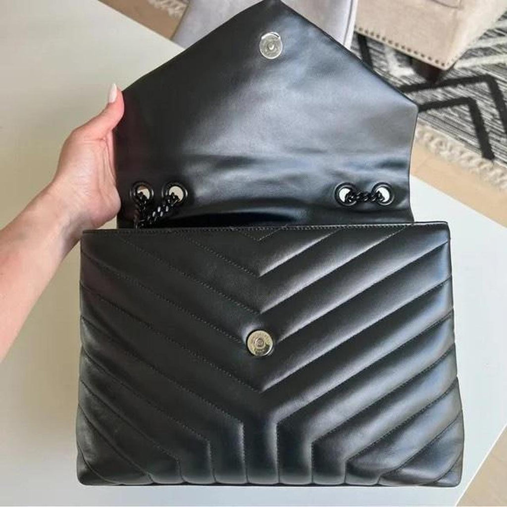 PreOwned Saint Laurent Loulou Medium YSL Chain Shoulder Bag