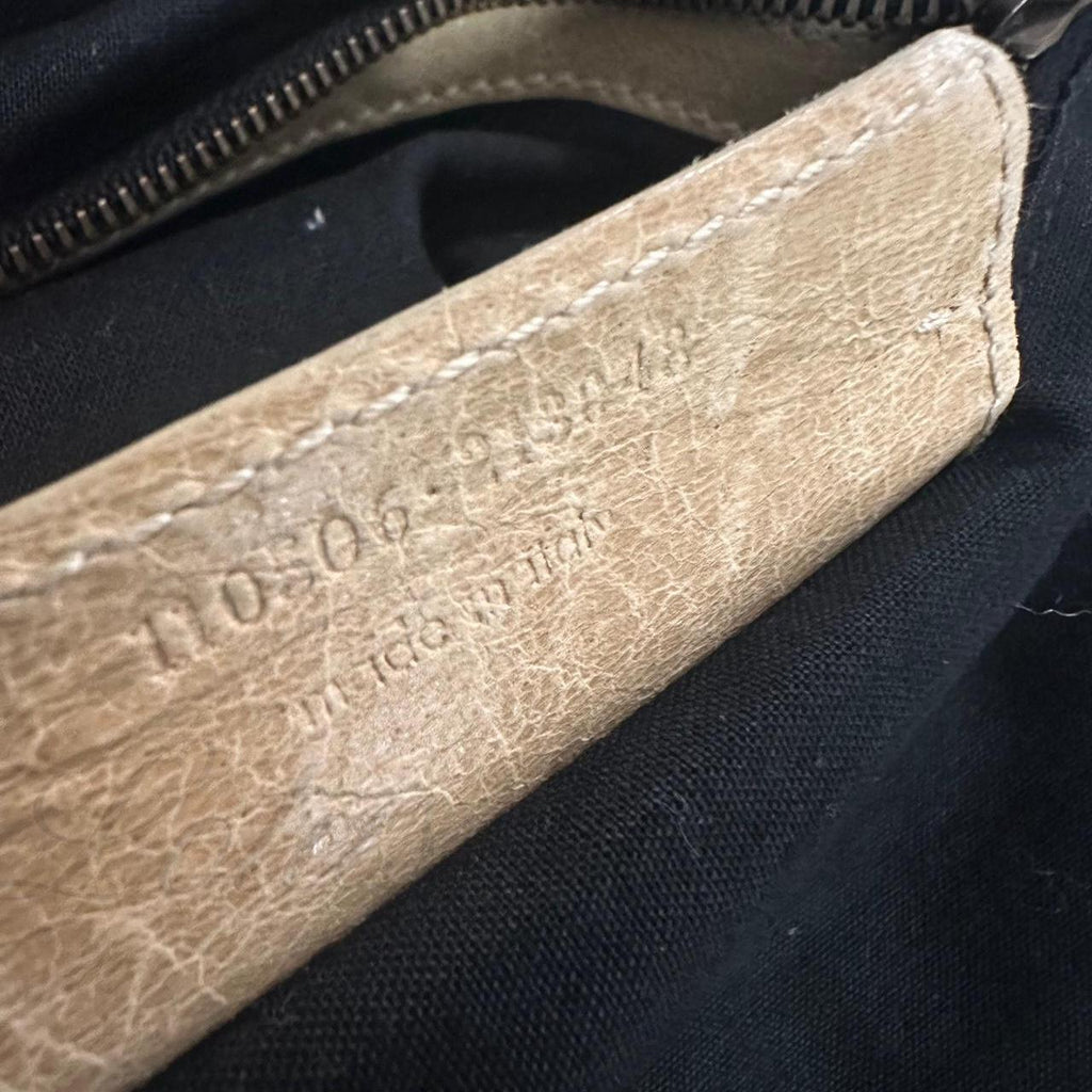 PreOwned Balenciaga motorcycle weekender leather bag