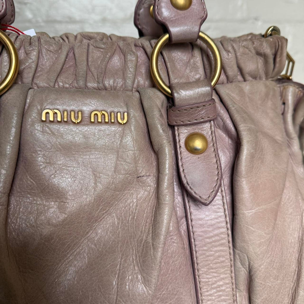 PreOwned Miu Miu Vitello leather two way bag