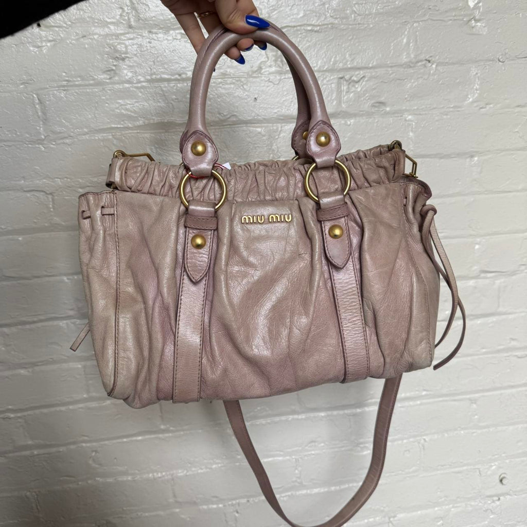 PreOwned Miu Miu Vitello leather two way bag