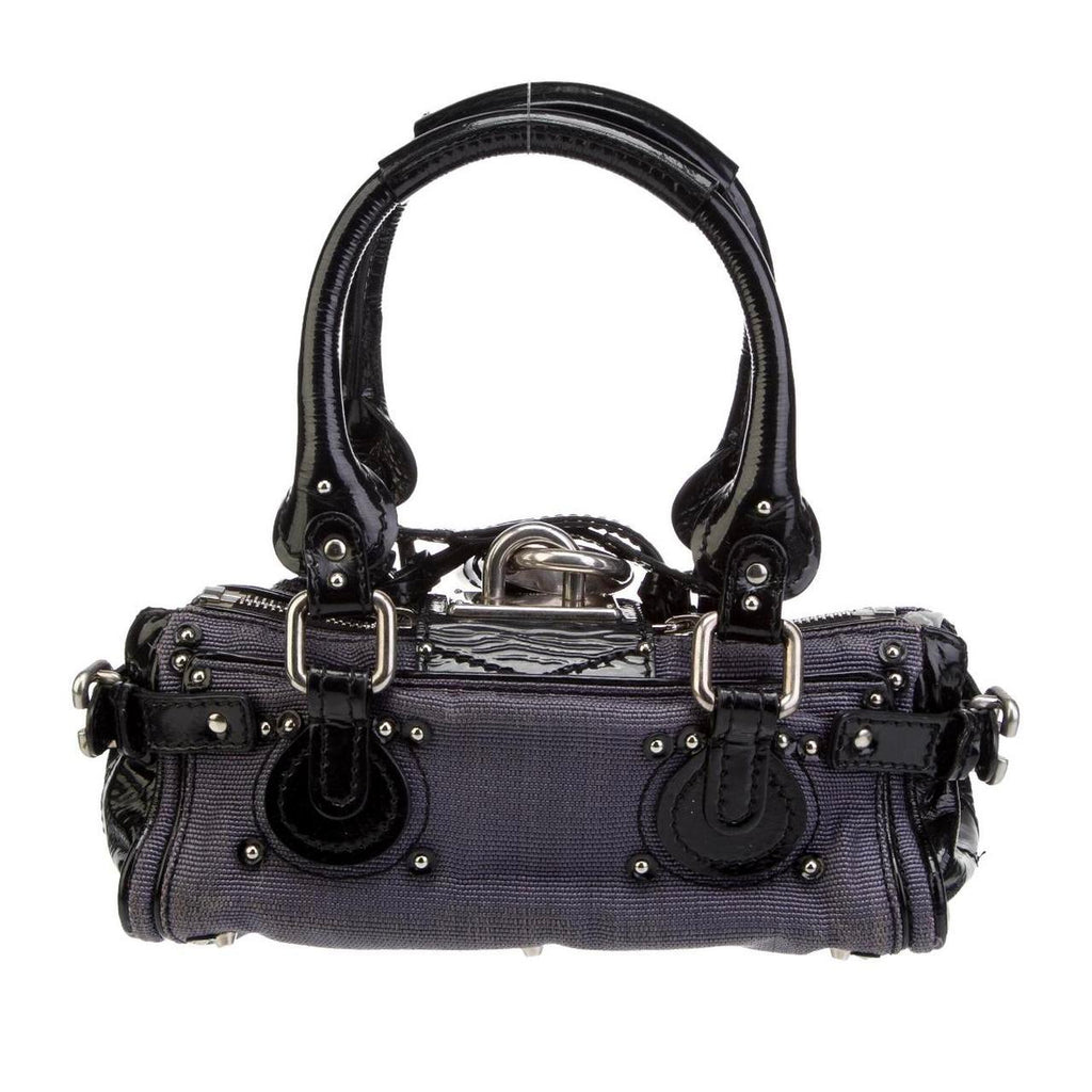 PreOwned vintage chloe leather trim paddington bag
