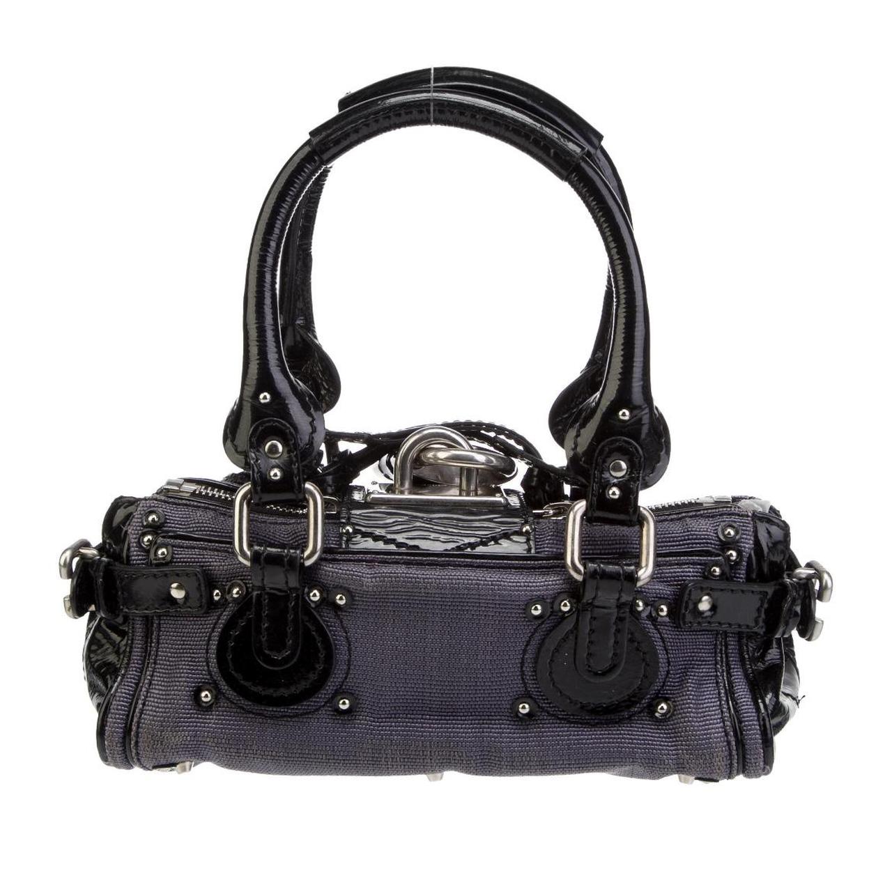 PreOwned vintage chloe leather trim paddington bag