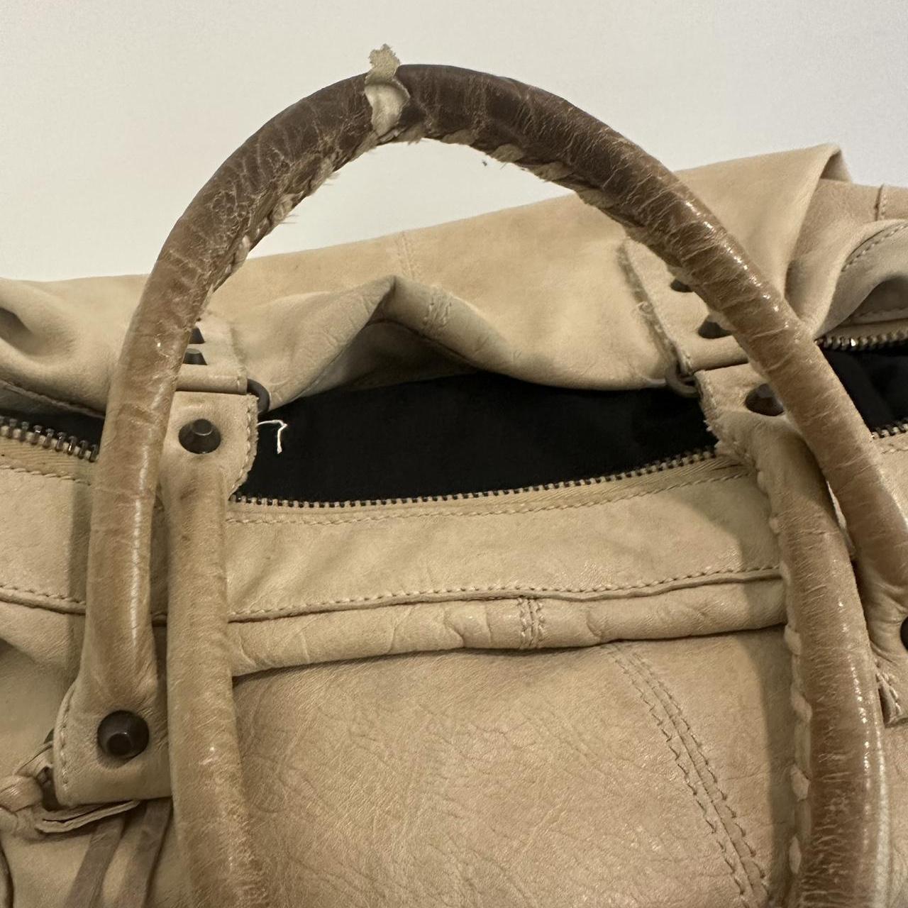 PreOwned Balenciaga motorcycle weekender leather bag