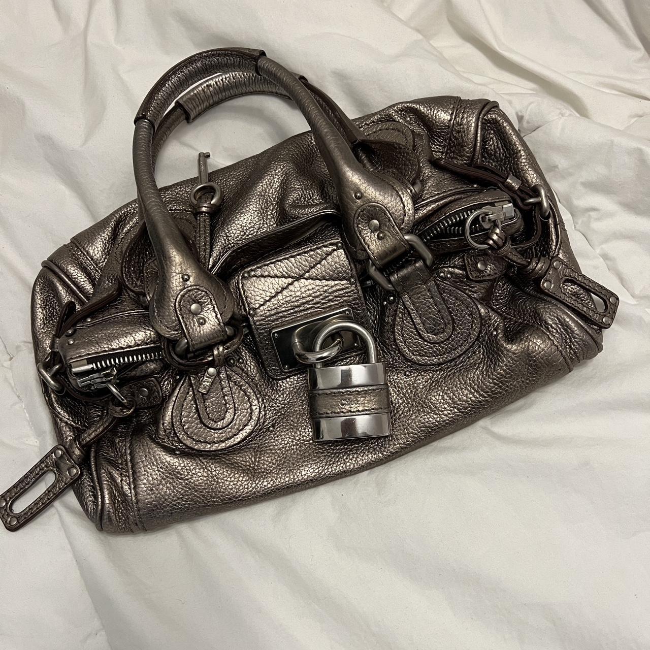 PreOwned VINTAGE METALLIC SILVER CHLOE PADDINGTON