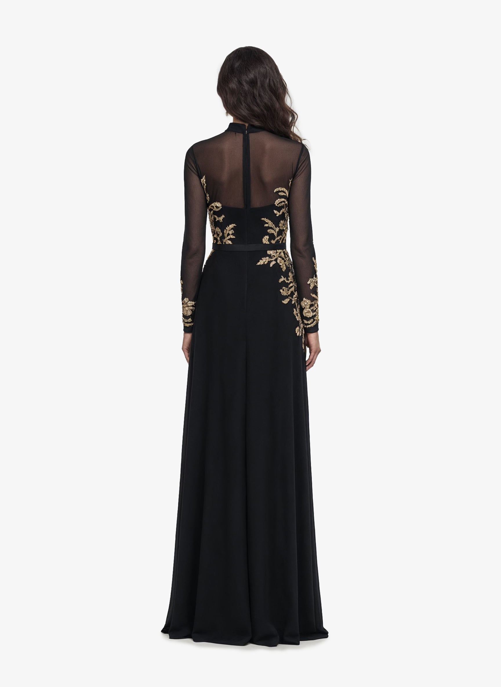 Gold Embellishment Tulle Dress