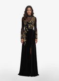 Gold Embellishment Tulle Dress