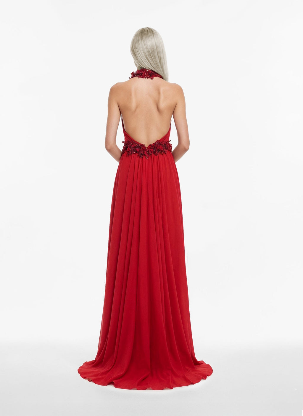 3D Floral Draped Dress