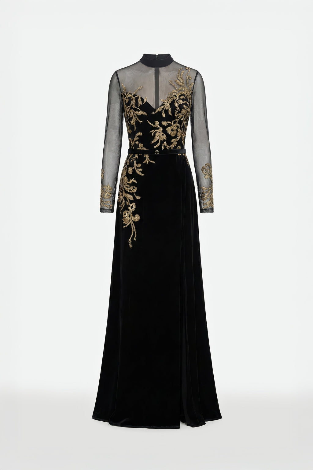 Gold Embellishment Tulle Dress