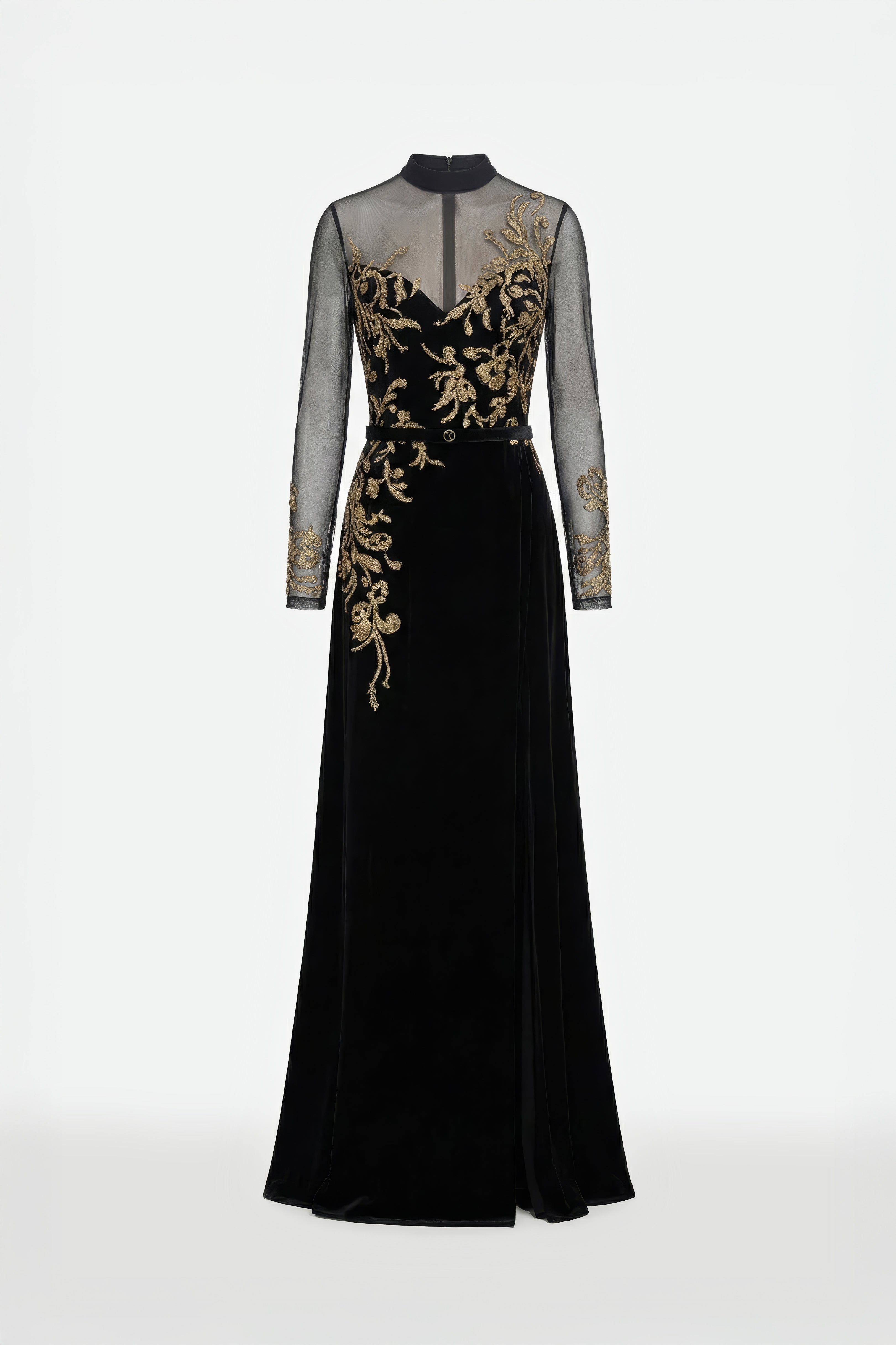Gold Embellishment Tulle Dress