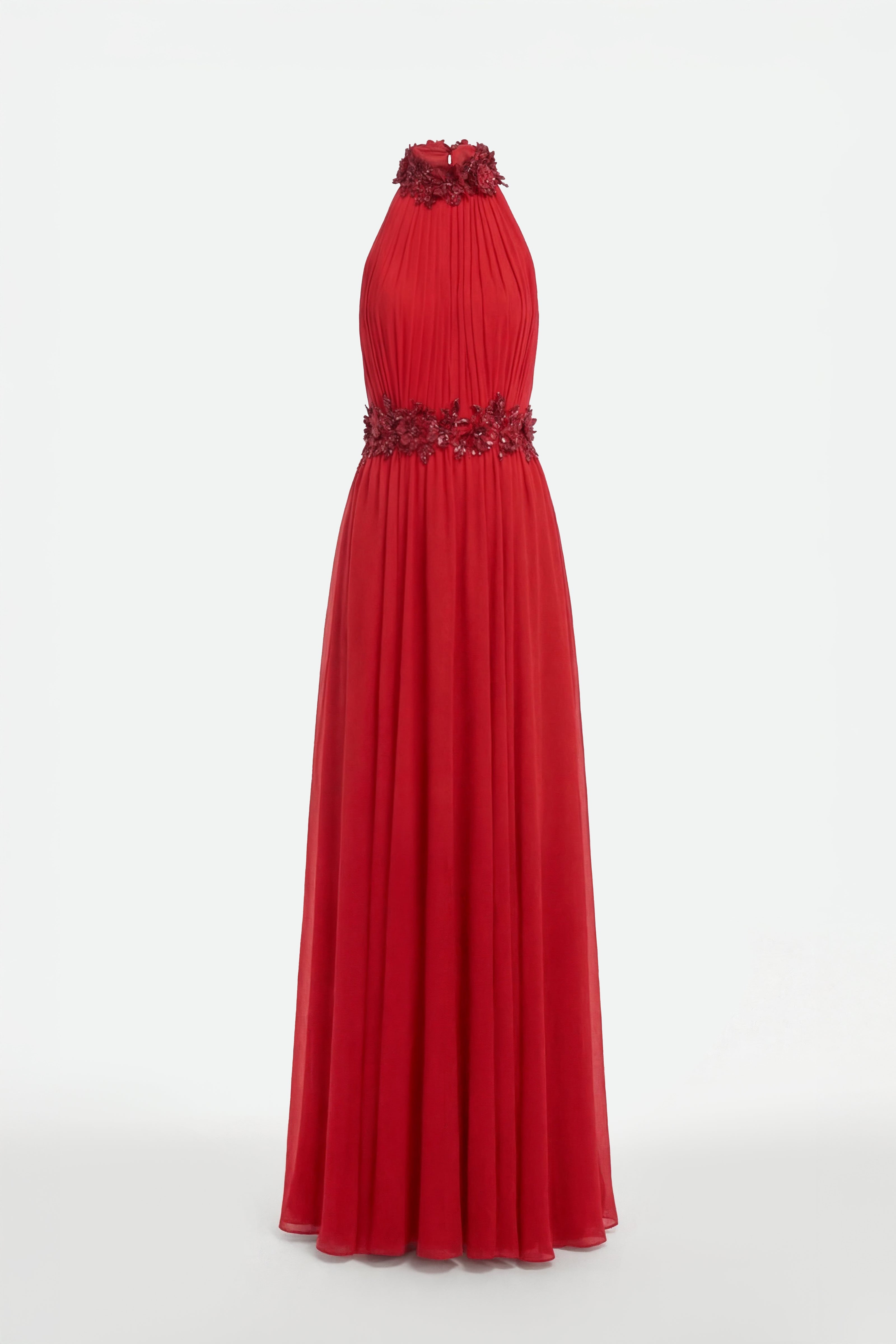 3D Floral Draped Dress