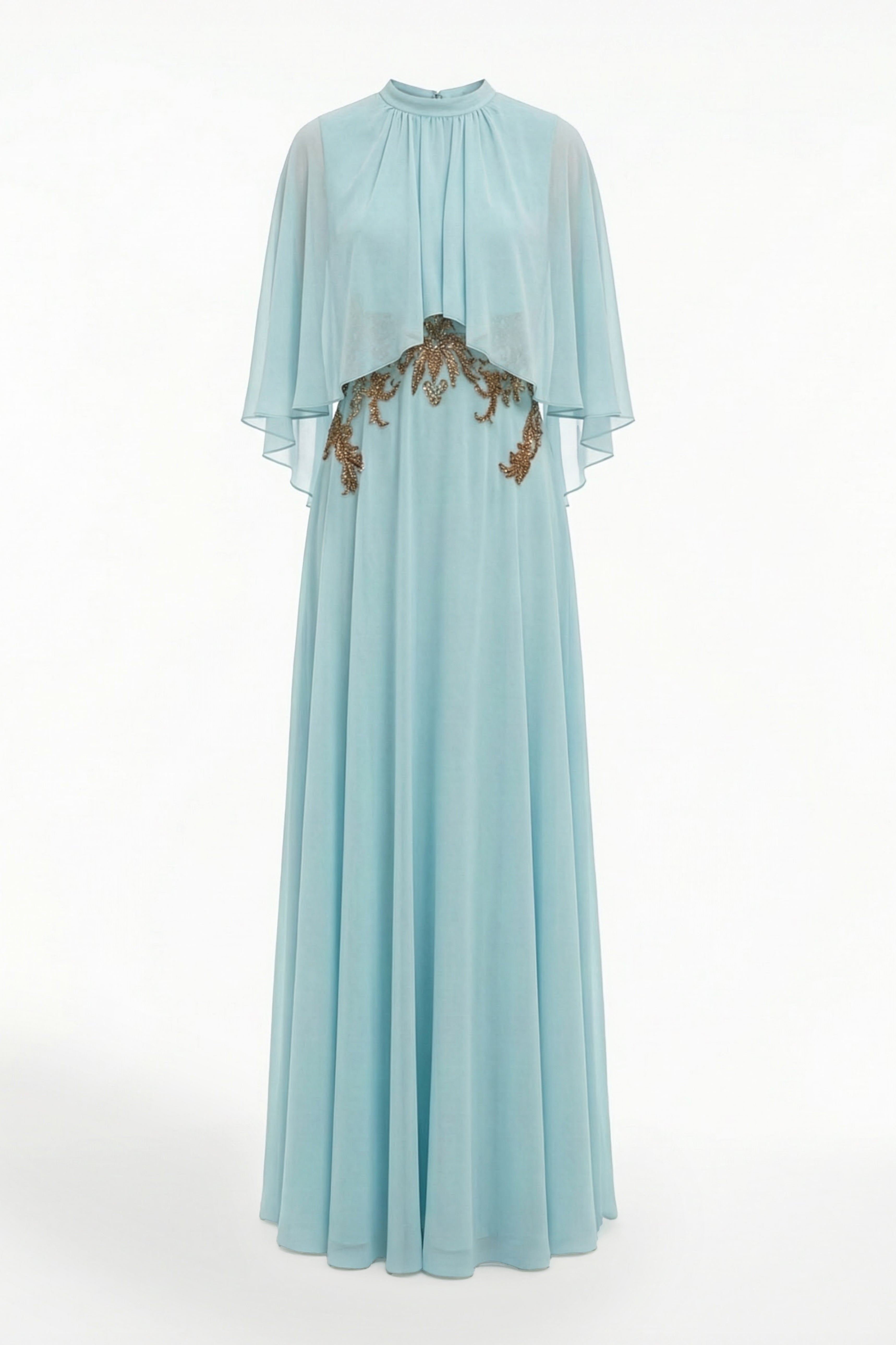 Crepe Georgette With Embroidered Waist Kaftan