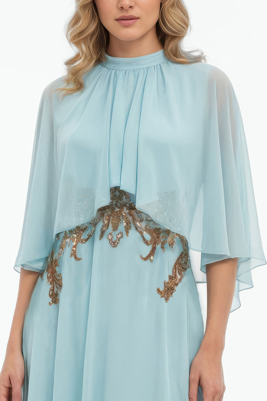 Crepe Georgette With Embroidered Waist Faftan