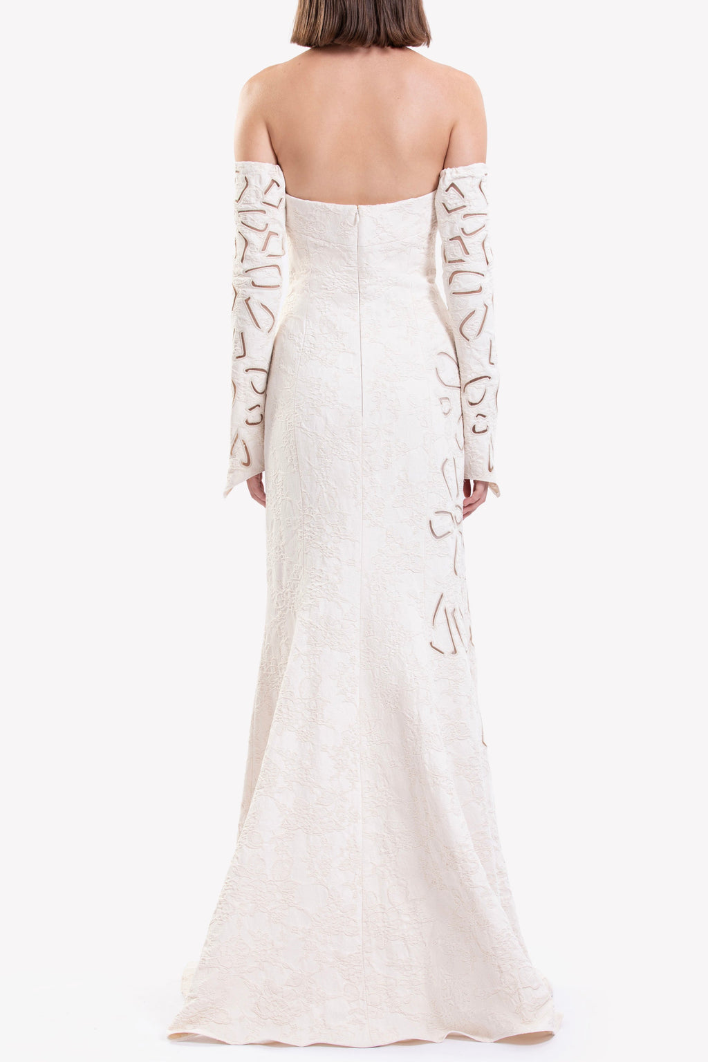 JACQUARD DRESS WITH DETACHABLE SLEEVES