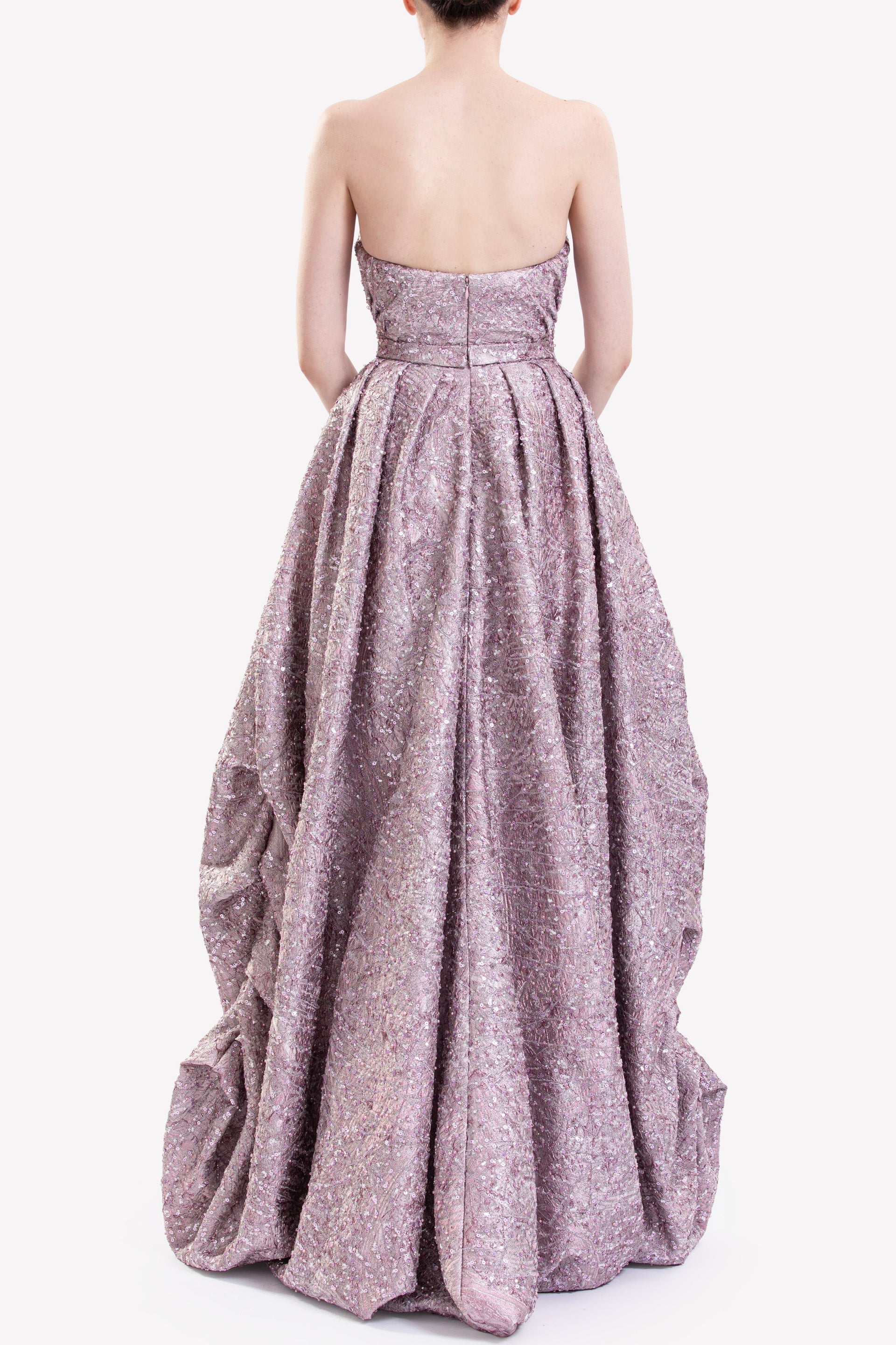 BROCADE HIGH-LOW  DRESS