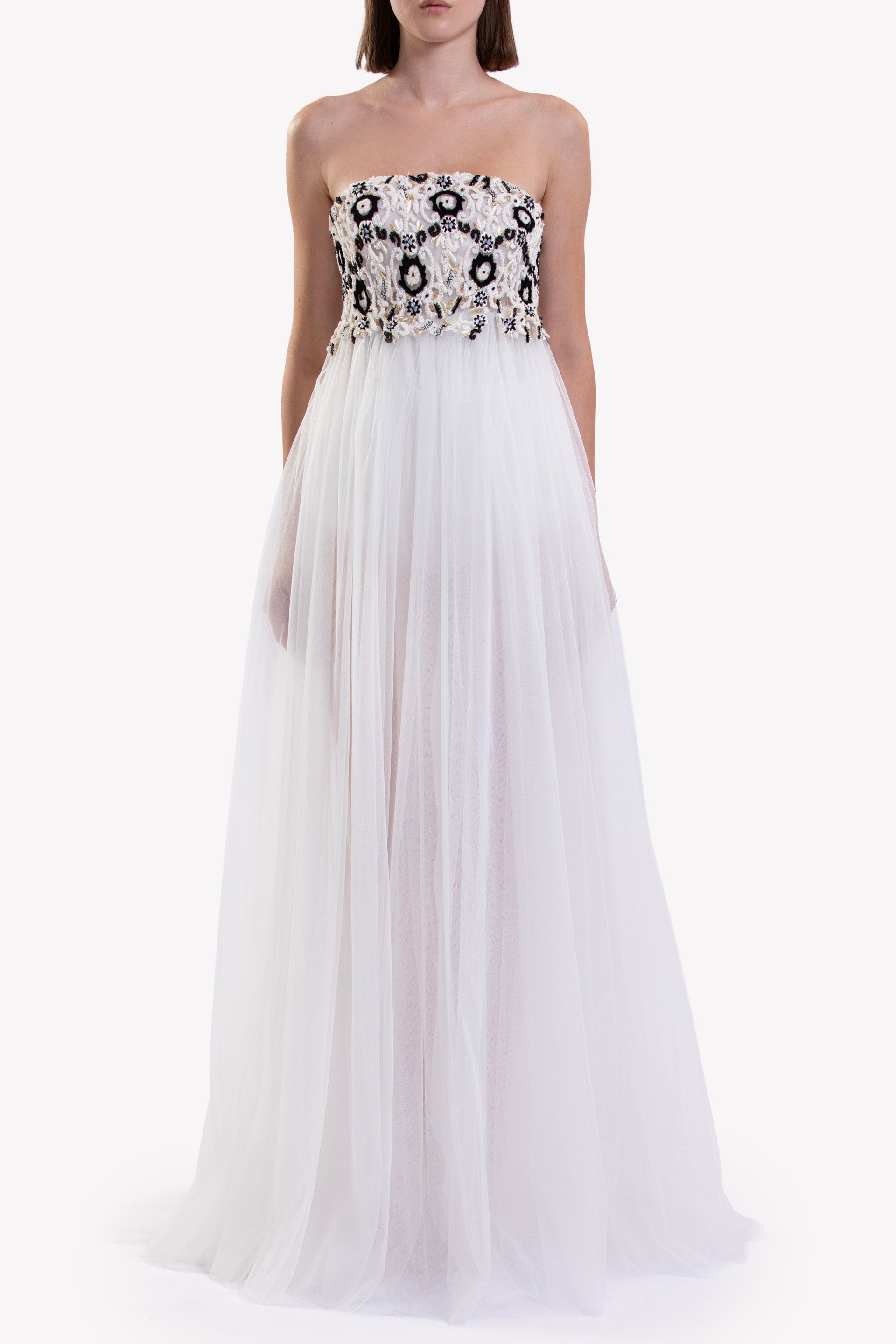EMBROIDERED TULLE  DRESS