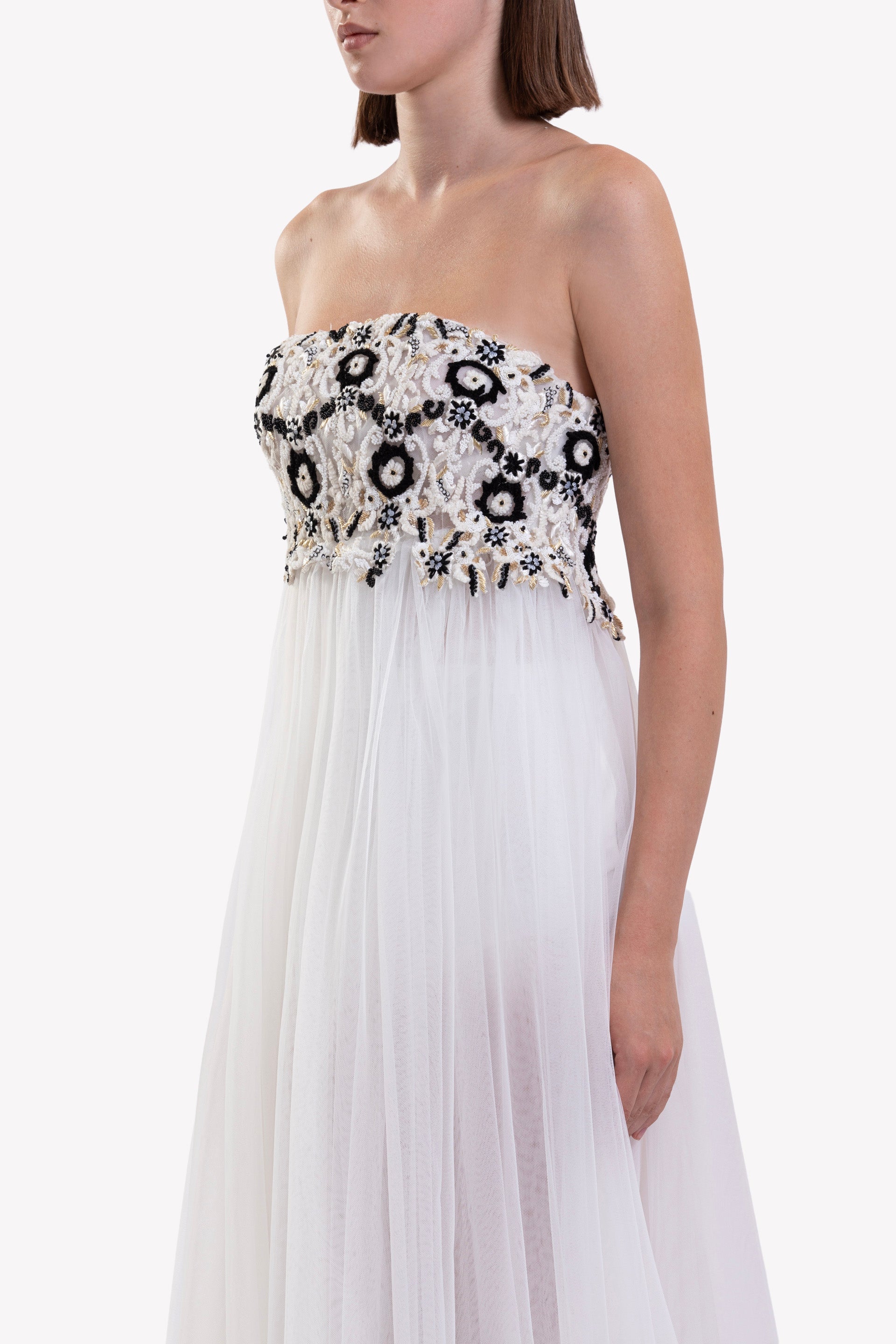 EMBROIDERED TULLE  DRESS