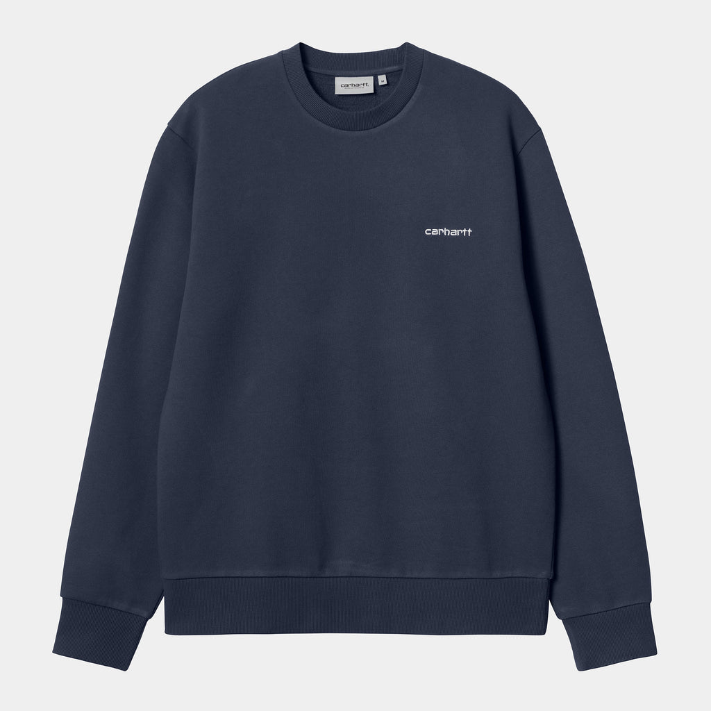 Carhartt WIP Mens Script Embroidery Sweat Top - Air Force Blue