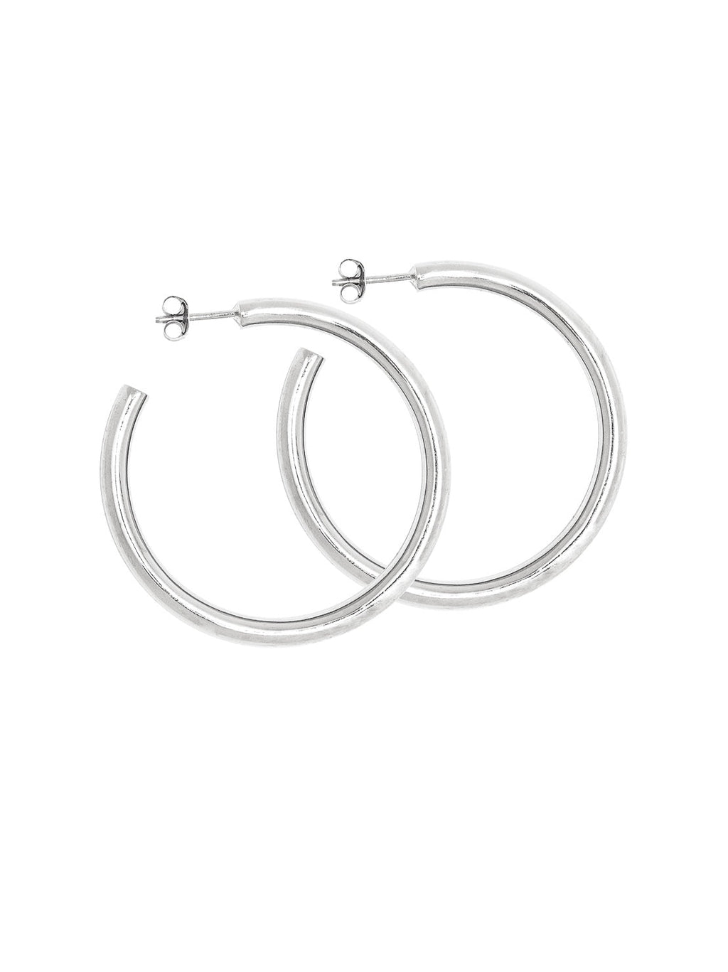 Tilly Sveaas Classic 4cm Silver Hoops