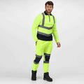 Regatta TRJ503 Pro His-Vis Work Joggers Yellow/Navy 2XL