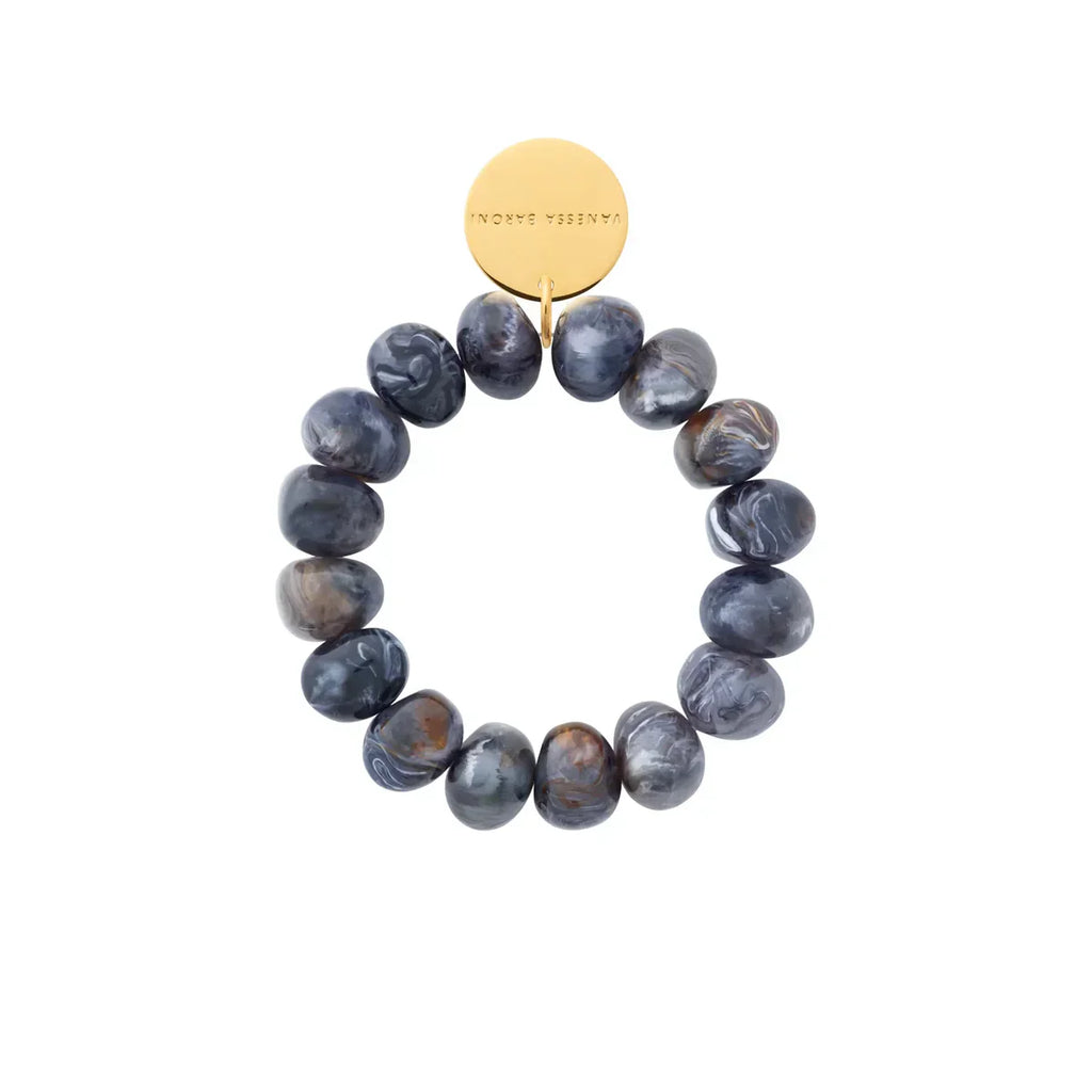 Vanessa Baroni Stone Flex Bracelet Blue Jeans  Marble
