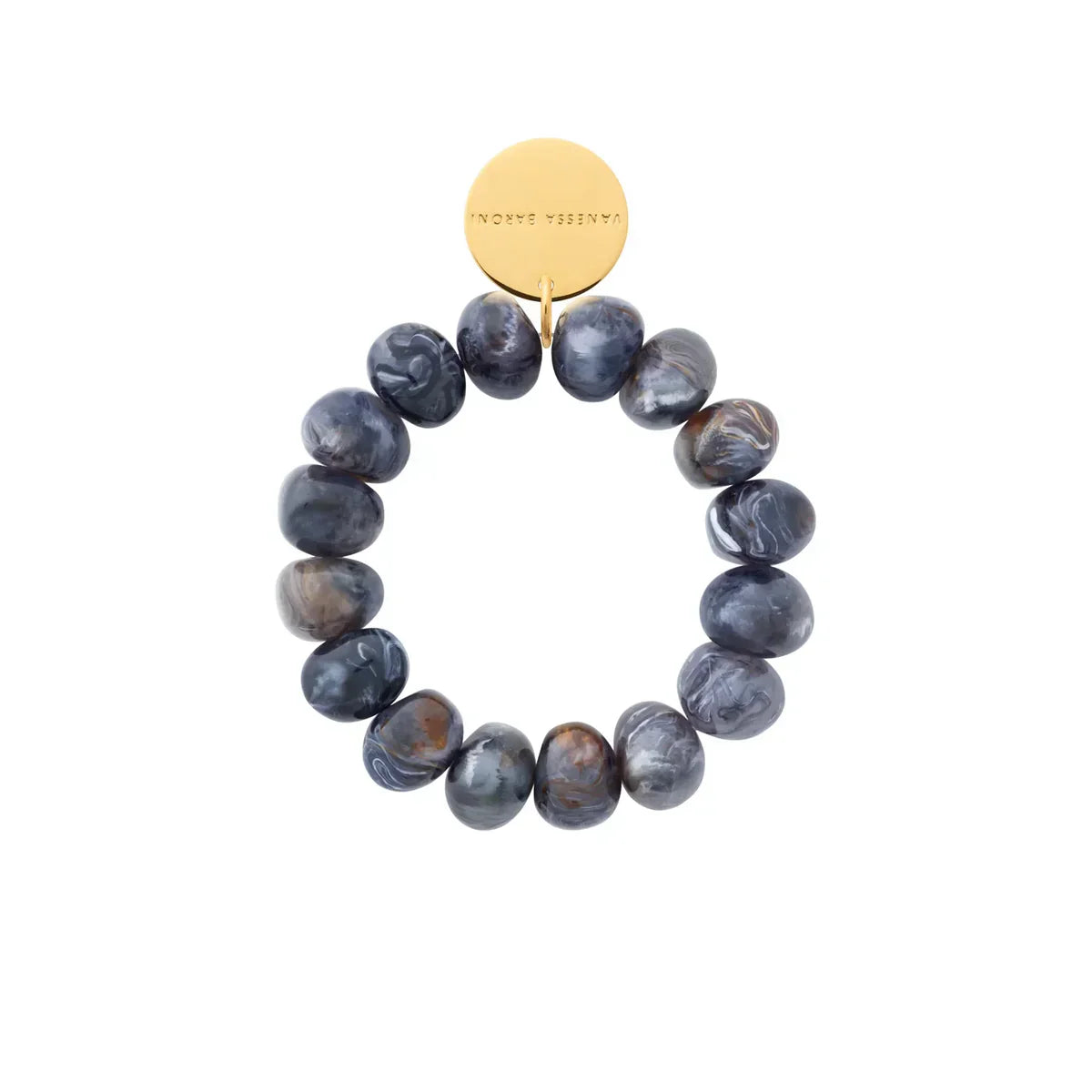 Vanessa Baroni Stone Flex Bracelet Blue Jeans  Marble
