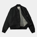 Carhartt WIP Womens Olten Bomber Jacket - Black / Smoke Green
